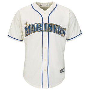 Seattle Mariners Majestic Official Cool Base Jersey - Cream