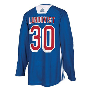 Henrik Lundqvist New York Rangers adidas Practice Player Jersey - Blue