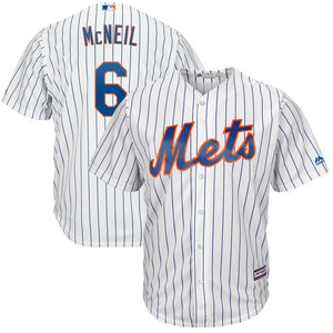 Jeff McNeil New York Mets Majestic Official Cool Base Player Jersey - White/Royal