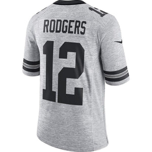 Aaron Rodgers Green Bay Packers Nike Gridiron Gray II Limited Jersey - Gray