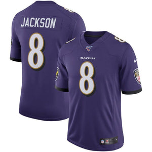 Lamar Jackson Baltimore Ravens Nike 100th Season Vapor Limited Jersey - Purple