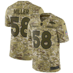 Von Miller Denver Broncos Nike Salute to Service Limited Jersey - Camo