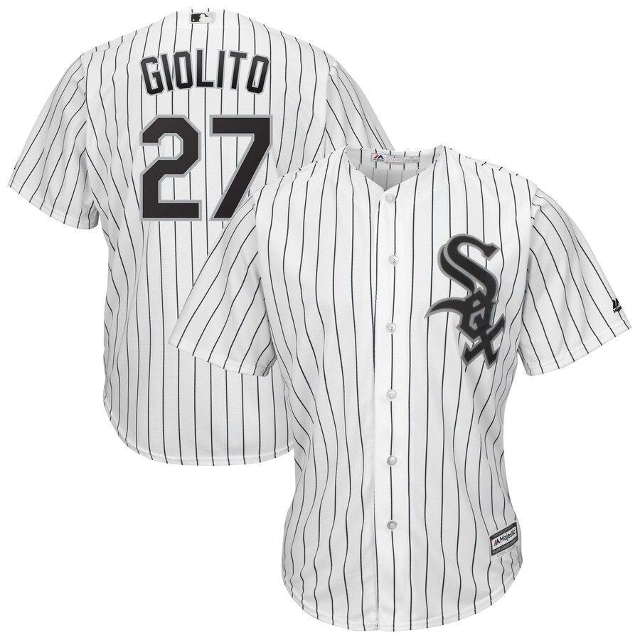 Lucas Giolito Chicago White Sox Majestic Official Cool Base Player Jersey - White/Black