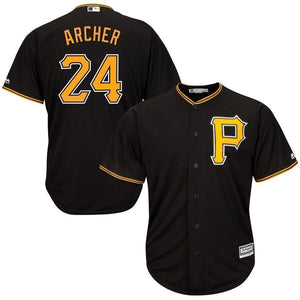 Chris Archer Pittsburgh Pirates Majestic Alternate Official Cool Base Player Jersey – Black