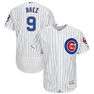 Javier Baez Chicago Cubs Majestic Home Collection Flex Base Player Jersey - White/Royal