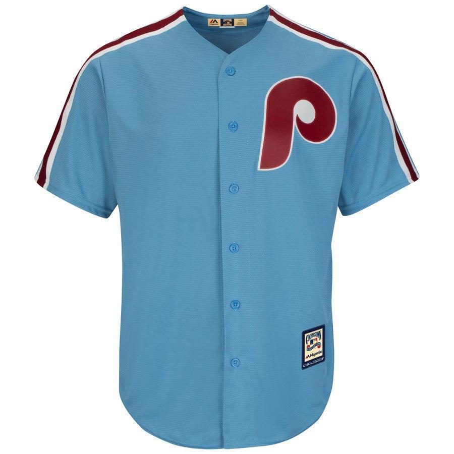 Aaron Nola Philadelphia Phillies Majestic Alternate Official  Jersey - Light Blue