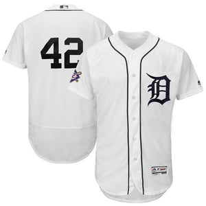 Detroit Tigers Majestic 2019 Jackie Robinson Day Flex Base Jersey – White